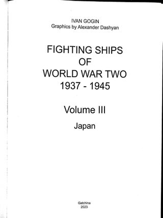 Fighting ships of World War Two 1937 - 1945. Volume III. Japan (Navypedia Reference)