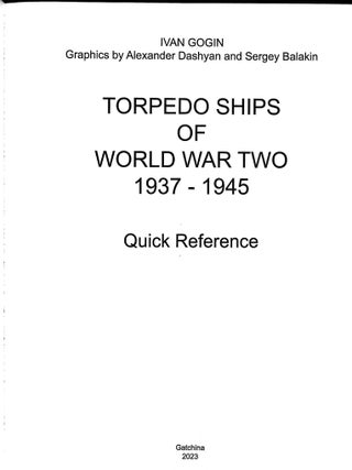 Torpedo ships of World War Two (Navypedia Reference)