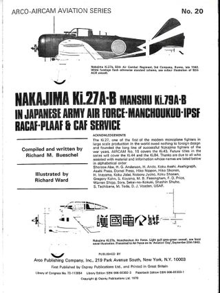 Nakajima Ki.27A-B, Manshu Ki.79A-B in Japanese Army Air Force