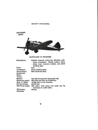 Military Intelligence FM 30-38 Identification of Japanese Aircraft