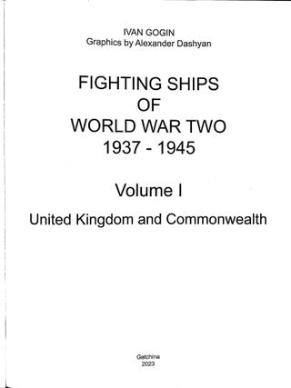 Fighting ships of World War Two 1937 - 1945. Volume I. United Kingdom and Commonwealth (Navypedia reference)