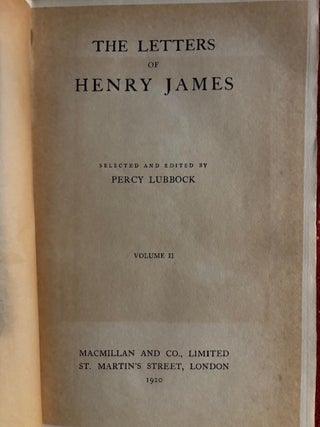 The Letters of Henry James (Vol. II)