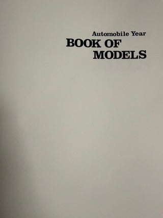 Automobile year book of models 3