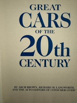 Great Cars of the 20th Century