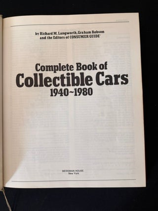 Complete Book Of Collectible Cars 1940-1980