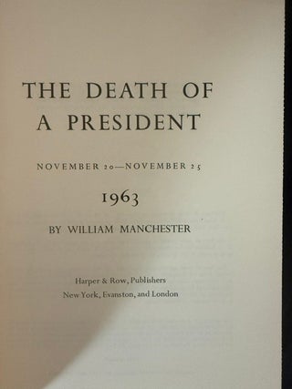 Death of A President; November 1963