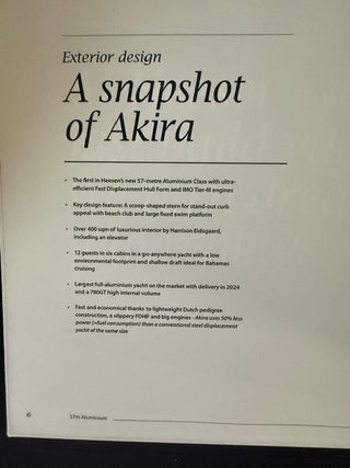 Brochure Heesen Yachts Akira; 57 M Aluminium FDHF