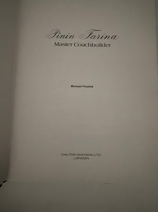 Pinin Farina Master Coachbuilder