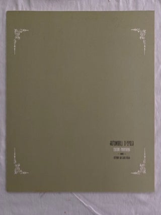 Item #889 Automobili D'Epoca; Edizioni Pinafarina. Bernardi Marziano